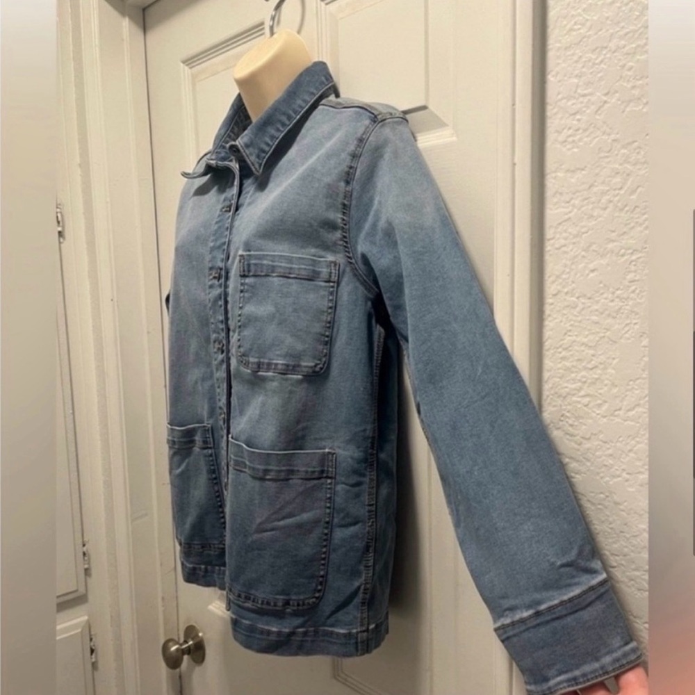 Well Worn Blue Denim Barn Jacket/ Chore Coat Coastal Grandma - Small - EUC - Picture 7 of 13